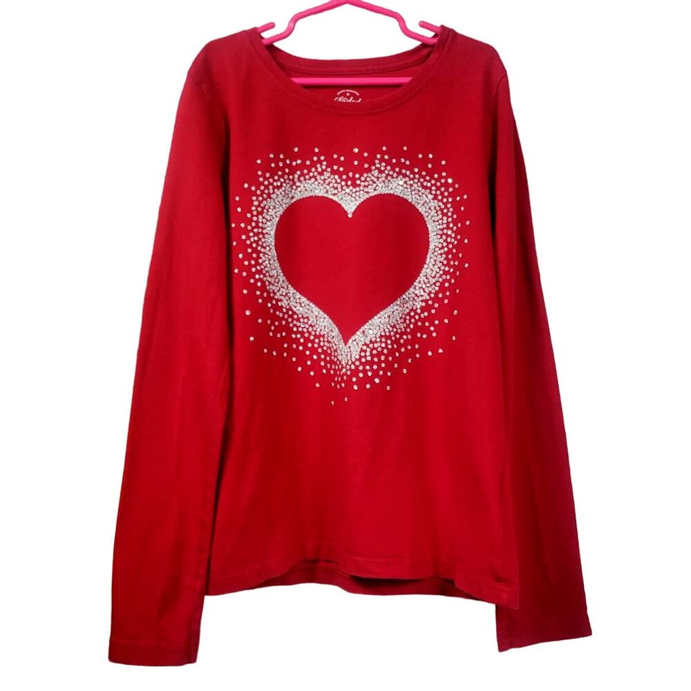 Faded Glory Red Long Sleeve Tee‎ Girl's Size L